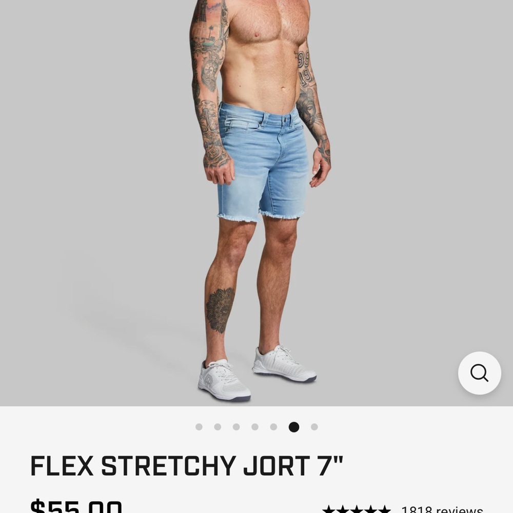 Flex Stretchy Jort 7" Light Blue Shorts